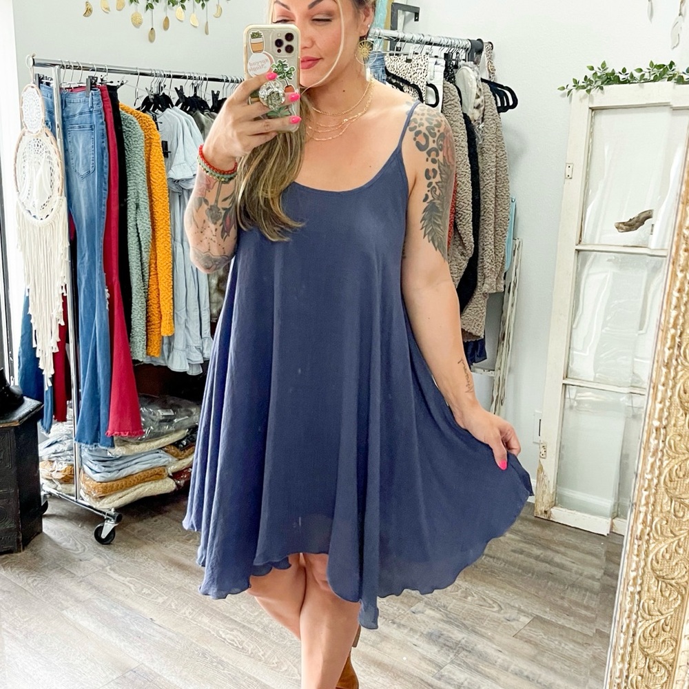 Blue Flowy Dress